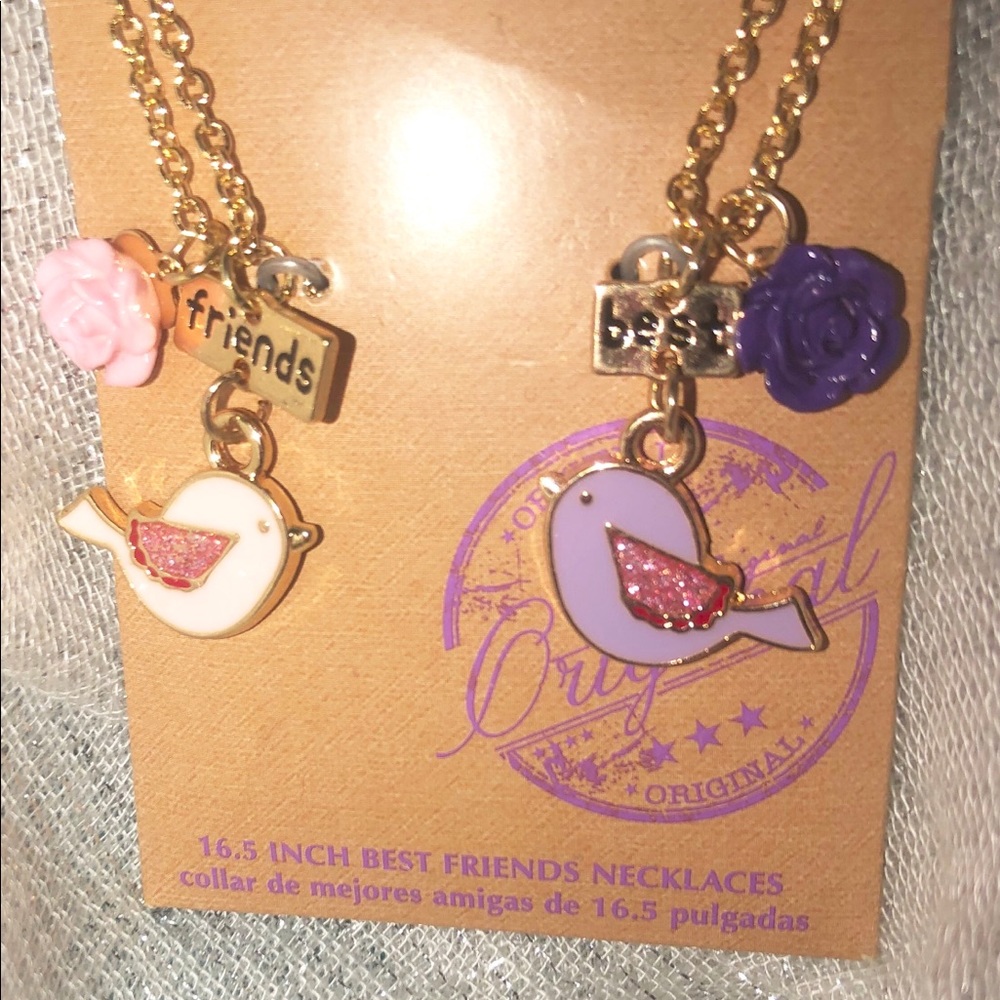 💚🏝5/$25 Hummingbird BFF Necklace Set